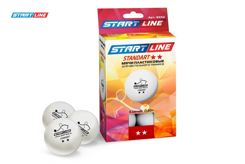 Фотографии Мячи Start line Standart 2* New (6 шт, бел.)