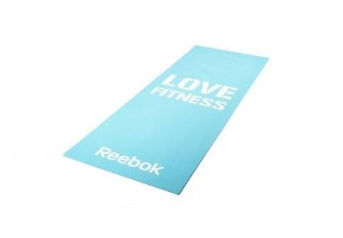 Фото RAMT-11024BLL Тренировочный коврик (мат) для фитнеса тонкий Love (голубой)