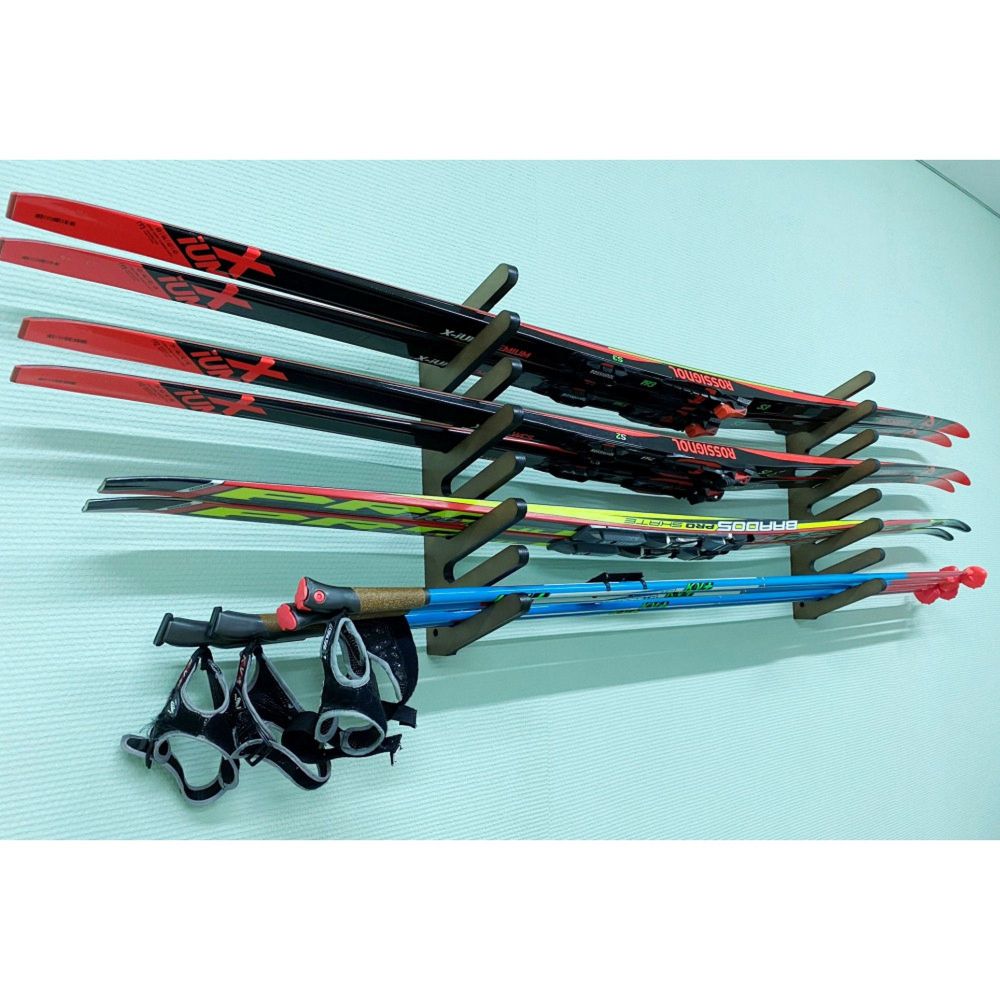 Фотографии Вешалка Эконом для беговых лыж, пристенная 45х80х18см  SE-7