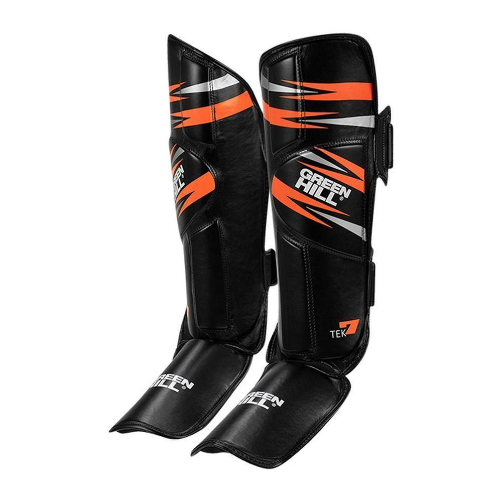 Фото Защита голень-стопа Green Hill TEK7 SIS-2107 черно-оранжевый