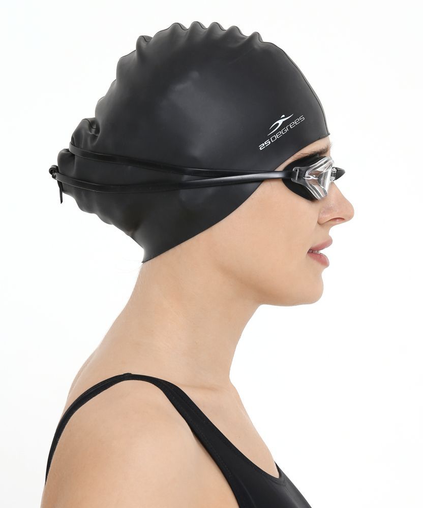 Фотографии Шапочка для плавания Mamana Black, силикон, для длинных волос