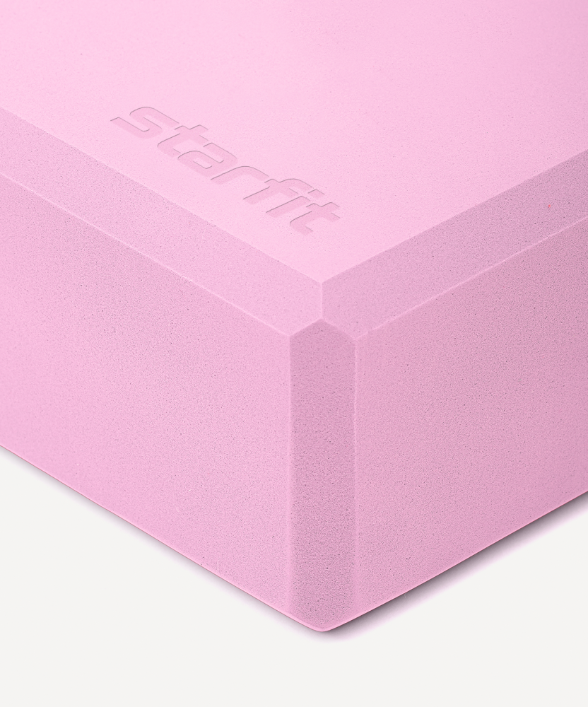 Фотографии Блок для йоги YB-200 EVA, розовый пастель