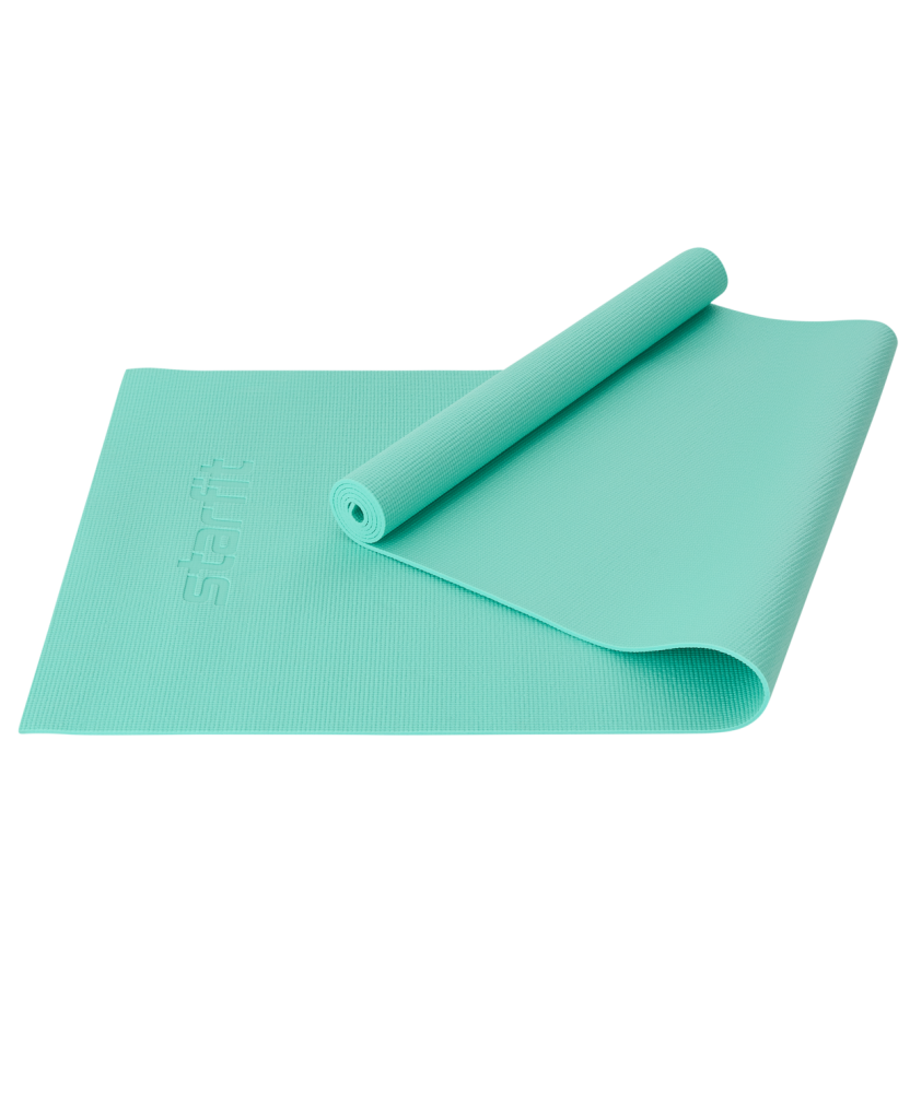 Фото Коврик для йоги и фитнеса FM-101, PVC, 183x61x0,4 см, мятный