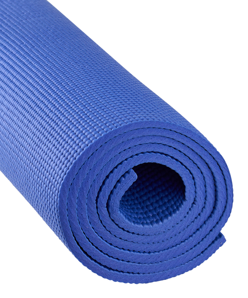 Фотографии Коврик для йоги и фитнеса FM-101, PVC, 183x61x0,8 см, темно-синий