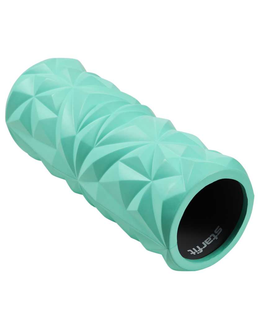 Фотографии Ролик массажный FA-507, EVA/PP, средняя жесткость, 32,5x12,5 cм, мятный/серый