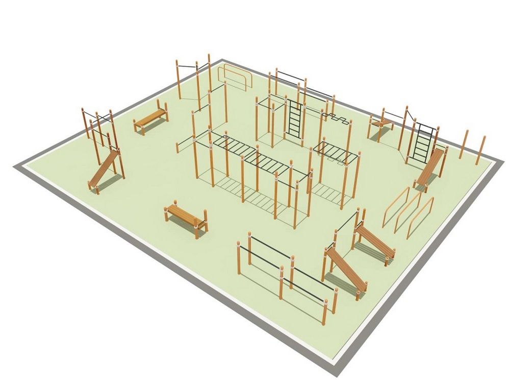 Фотографии Парковая площадка для Воркаут и WRK  Pioner A16472