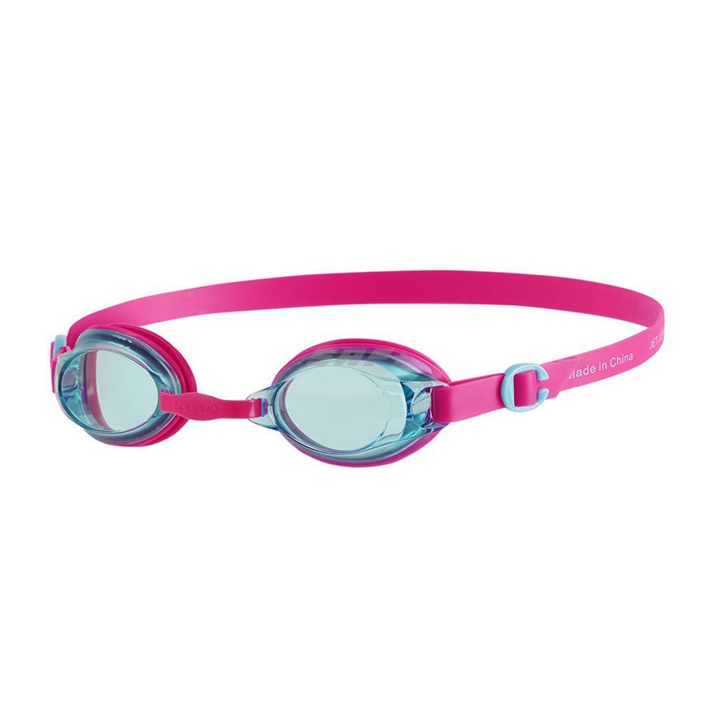 Фотографии Очки для плавания Speedo Jet Jr 8-09298B981A, голубые линзы, розовая оправа