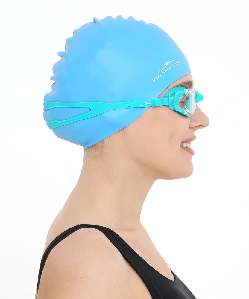 Фотографии Шапочка для плавания Nuance Light Blue, силикон, подростковый