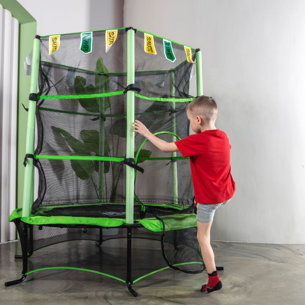 Фотографии Батут DFC JUMP KIDS 55" зеленый, сетка (137см)