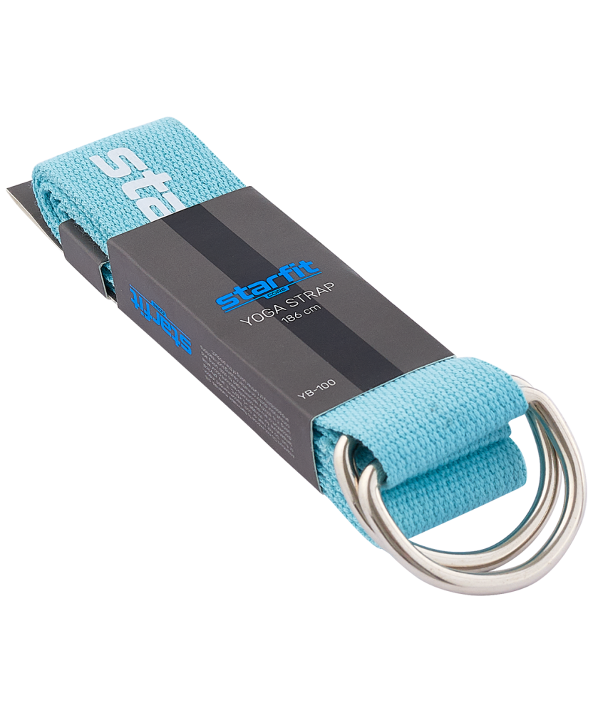 Фотографии Ремень для йоги YB-100 183 см, хлопок, мятный
