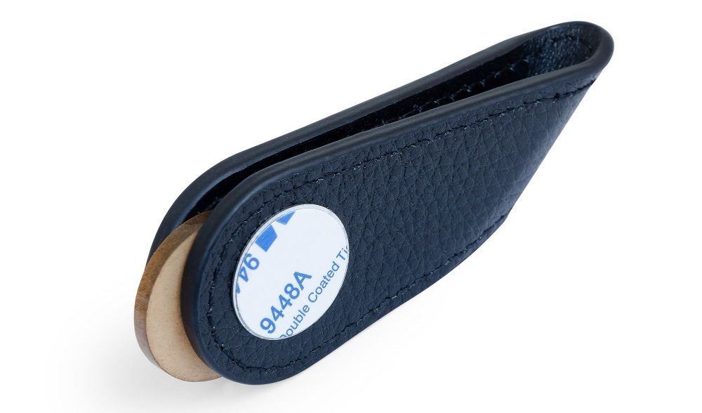 Фотографии Пенал для мела магнитный «GL 2» черный (натуральная кожа)