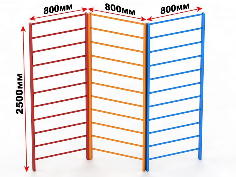Фотографии Шведская стенка уличная трехсекционная, высота 2400 мм Pioner A16409