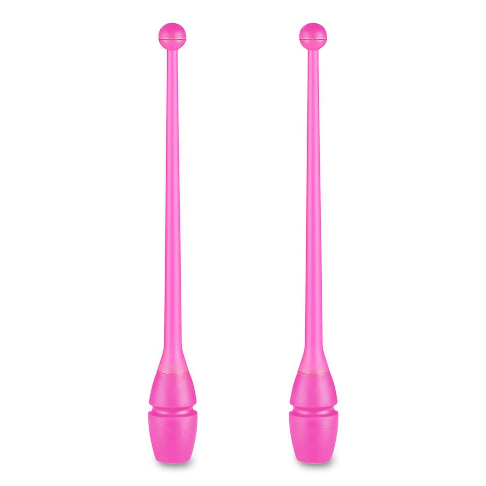 Фотографии Булавы для художественной гимнастики Indigo 41 см, пластик, каучук, 2шт IN018-P розовый