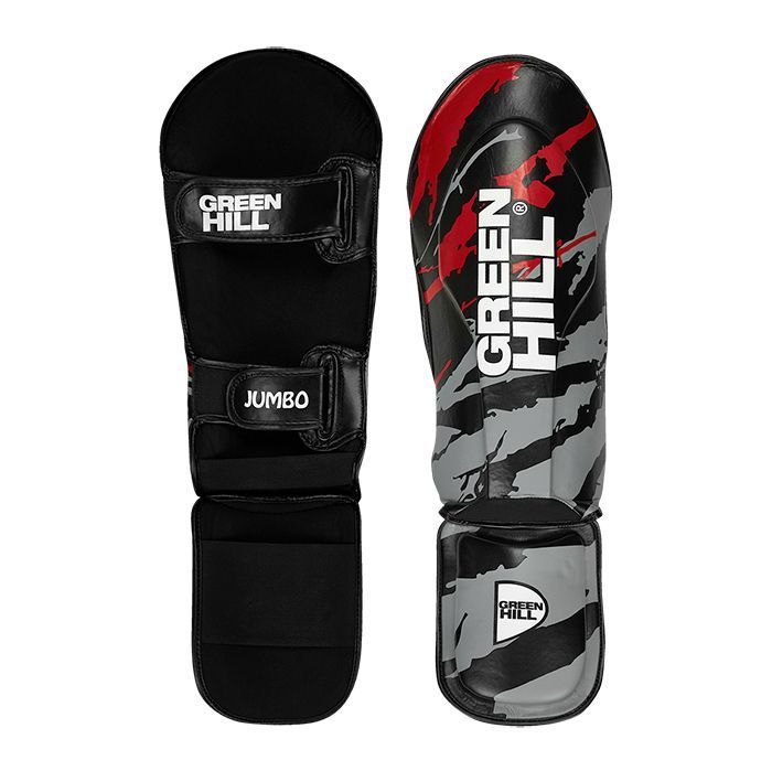 Фото Защита голень-стопа Green Hill Jumbo серо-черная SIJ-2166