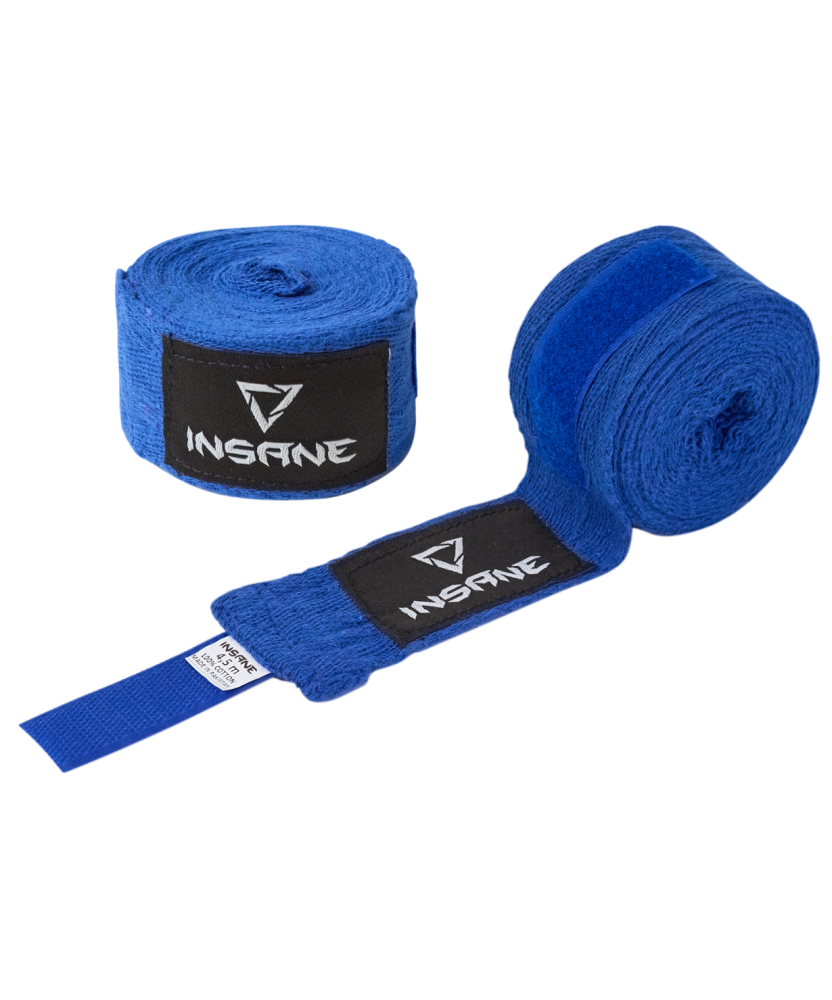 Фото Бинт боксерский CRUSHER, хлопок, синий, 4,5 м