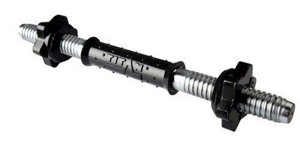 Фото Гриф гантельный Iron King D25мм L40 см с мягкой обрезиненной ручкой, замок-гайка