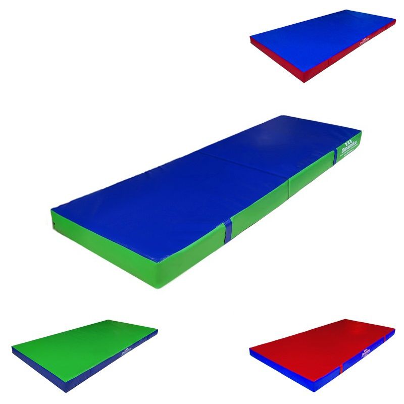 Фотографии Мат гимнастический 200х50х5см винилискожа складной в 2 сложения (холлослеп/холлофайбер)  Pioner A10445