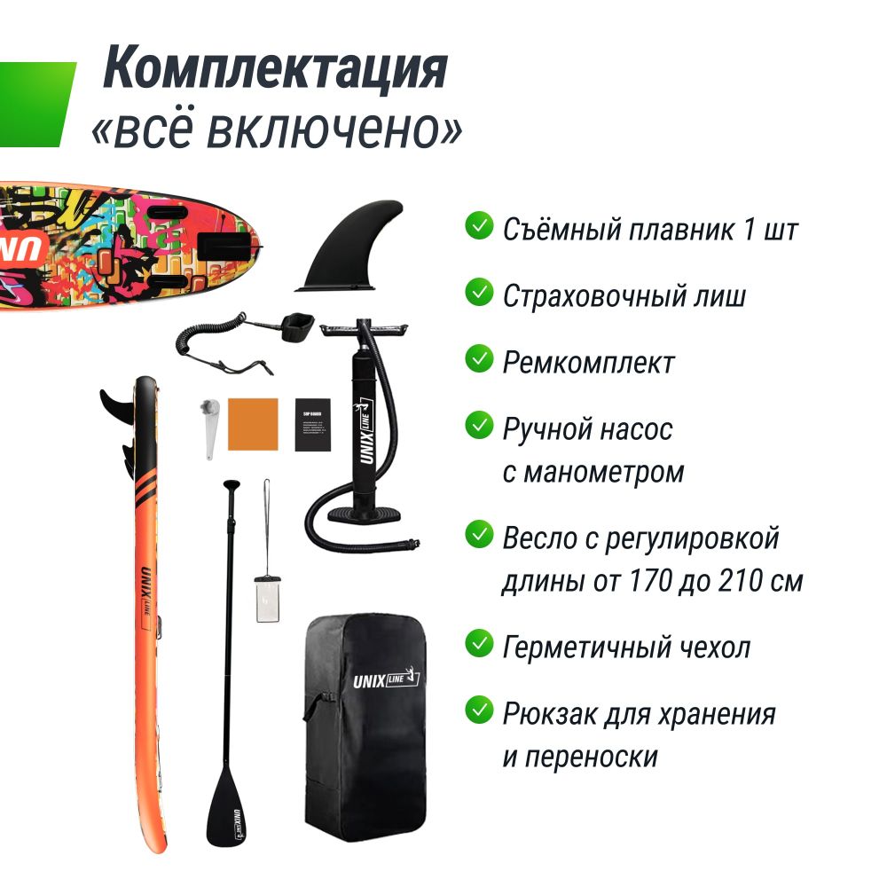 Фотографии SUP-борд UNIX Line City Graffiti (335 см)