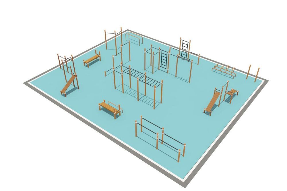 Фото Районная площадка для Воркаут и WRK Pioner A16443