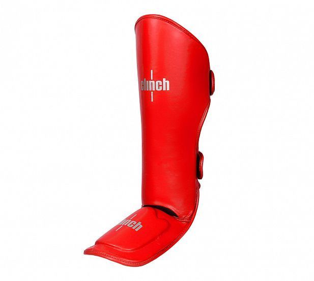 Фото Защита голени и стопы Clinch Shin Instep Guard Kick красная