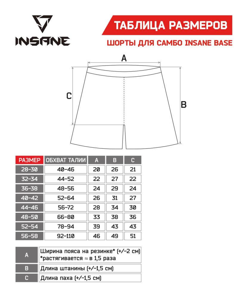 Фотографии Шорты для самбо Insane Start, хлопок, красный