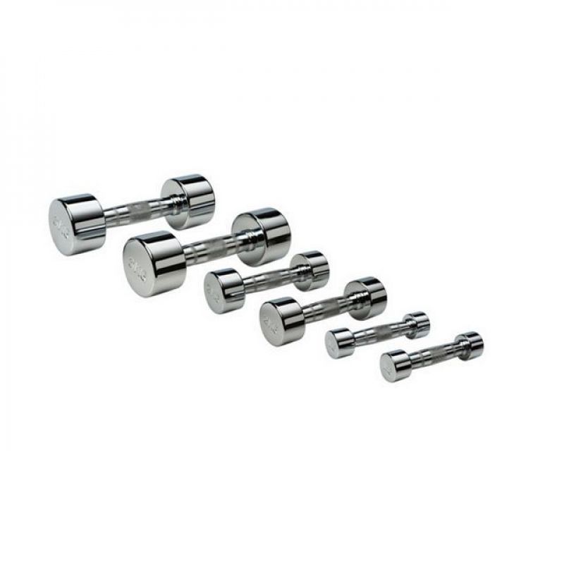 Фото Гантельный ряд хромированный от 1 до 10 кг Gymmaster ANA-005