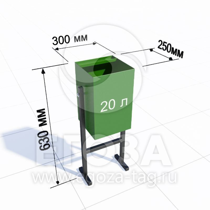 Фотографии Урна "Квадратная с пепельницей" 5205
