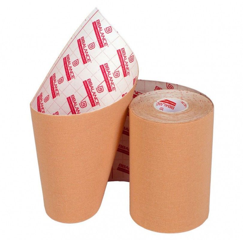 Фотографии Кинезио тейп широкий BBalance 10x500 см Бежевый