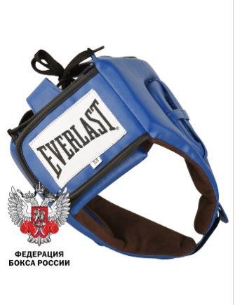 Фотографии Шлем для любительского бокса Everlast Amateur Competition PU син.