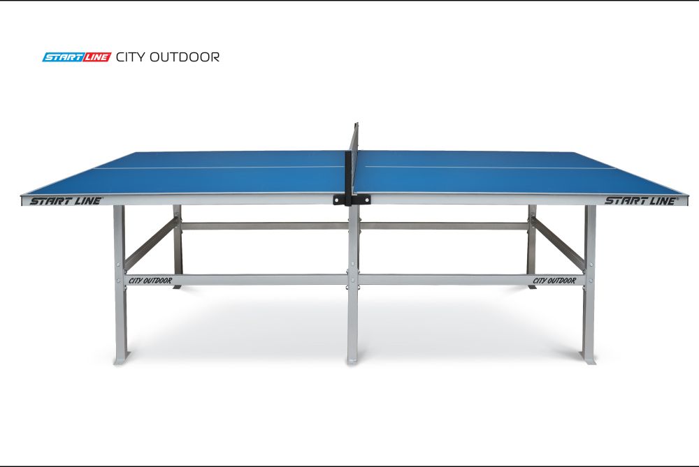 Фотографии Стол теннисный City Всепогодный с сеткой Синий