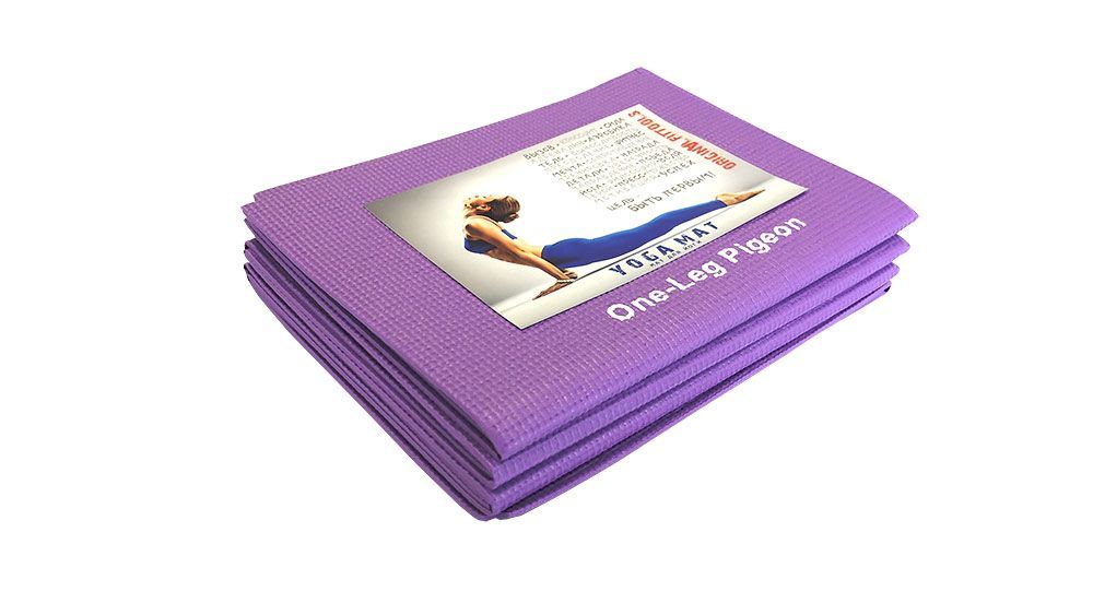 Фотографии Складной коврик для йоги 4 мм (с упражнениями)