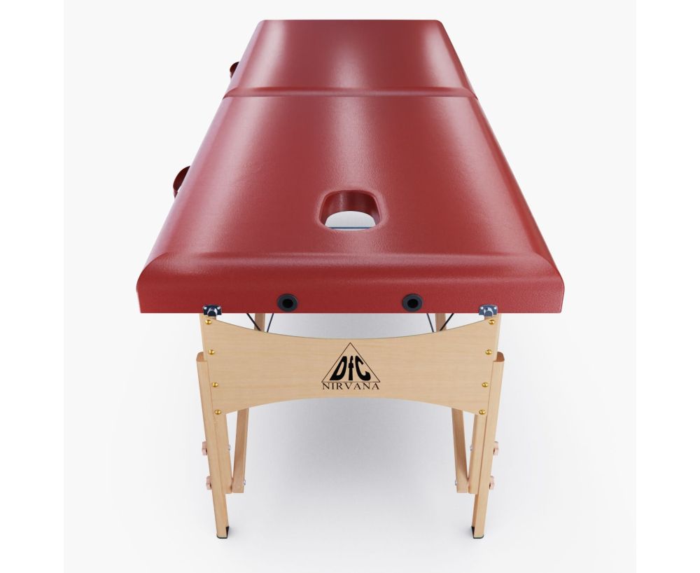 Массажный стол DFC NIRVANA, Optima, дерев. ножки, цвет винный (Wine)