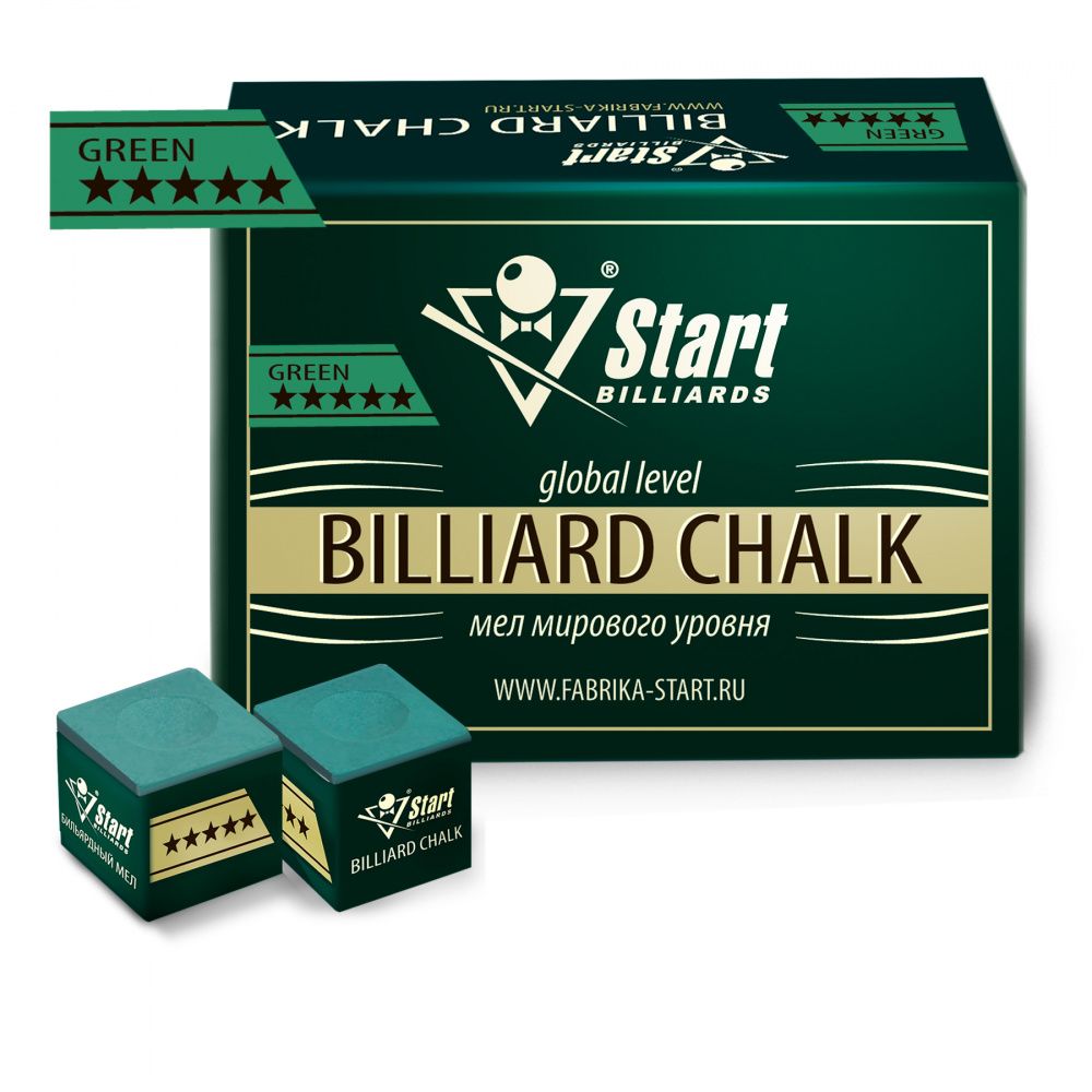 Фотографии Мел Startbilliards 5 звезд зеленый (72шт)