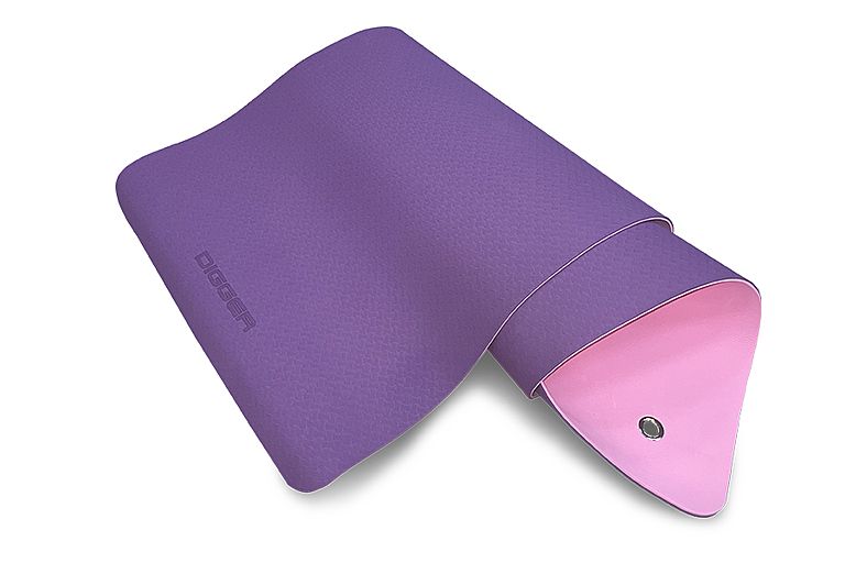 Коврик для йоги TPE 6 мм, фиолетовый, двухсторонний (с люверсами) Hasttings Digger HD22D1C-Purple