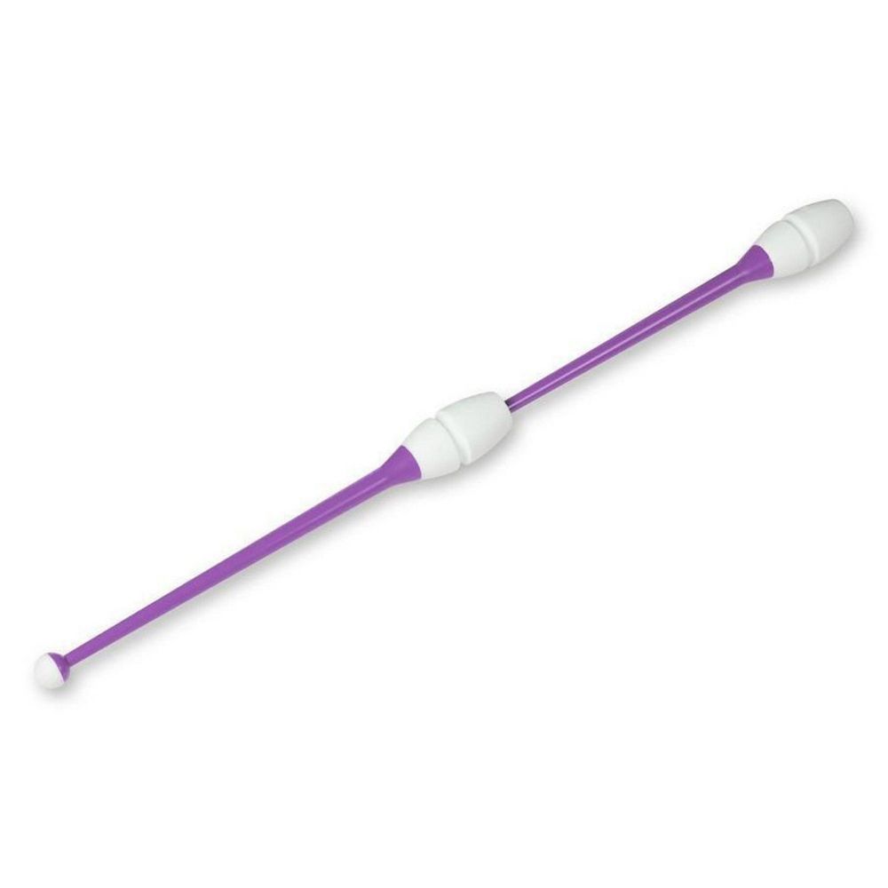 Фотографии Булавы для художественной гимнастики Indigo 41 см, пластик, каучук, 2шт IN018-VW фиолетовый-белый