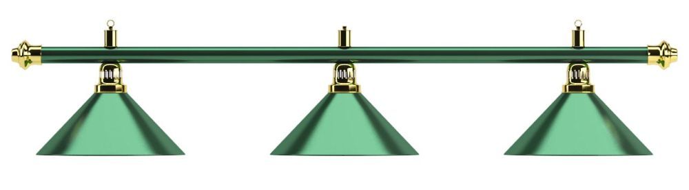 Фотографии Лампа на три плафона «Allgreen» D35 (зелёная штанга, зелёный плафон D35см)