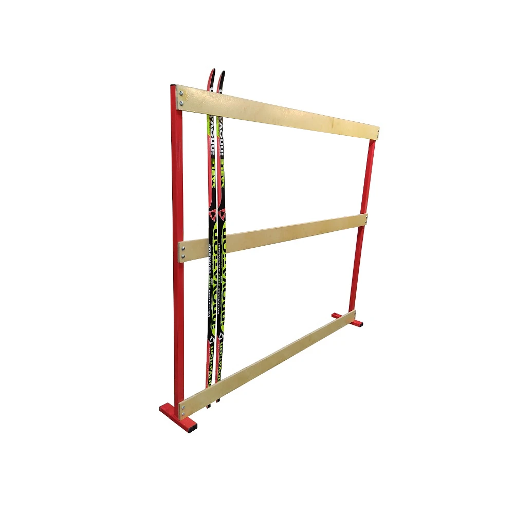 Фотографии Стойка для хранения лыж, на 10 пар, с крючками, односторонняя