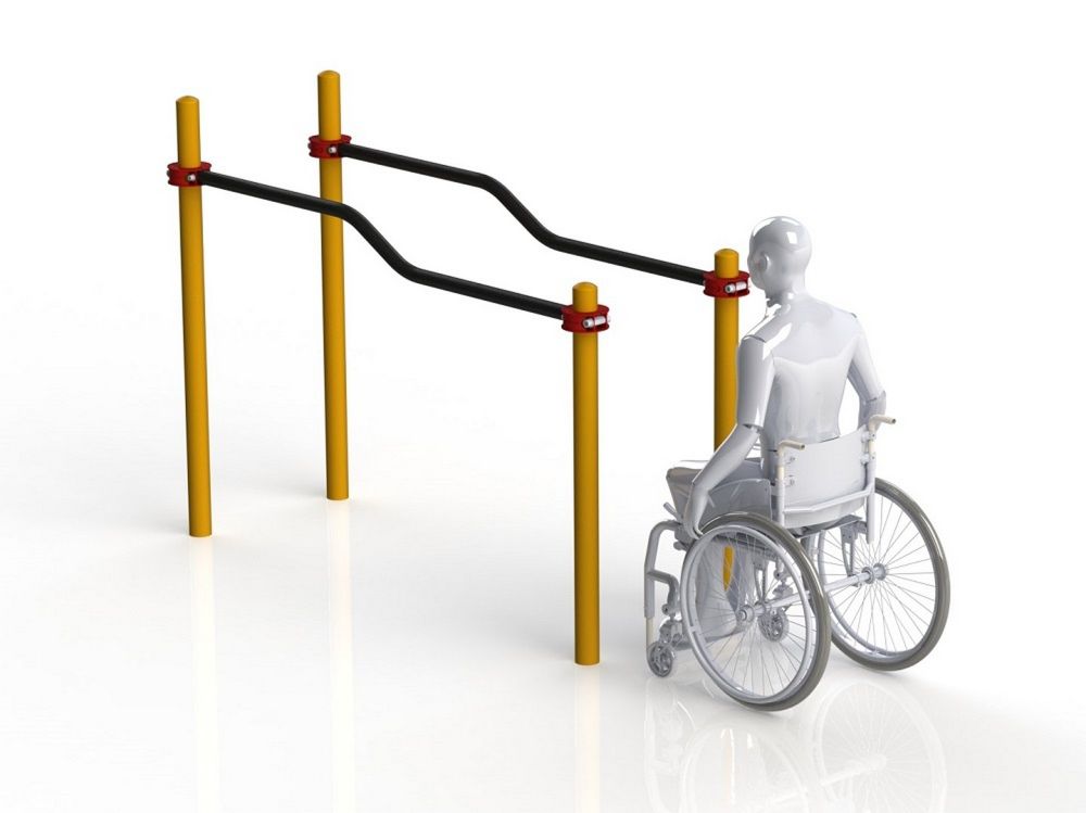 Фото Брусья параворкаут изогнутые в подъем Pioner A11812