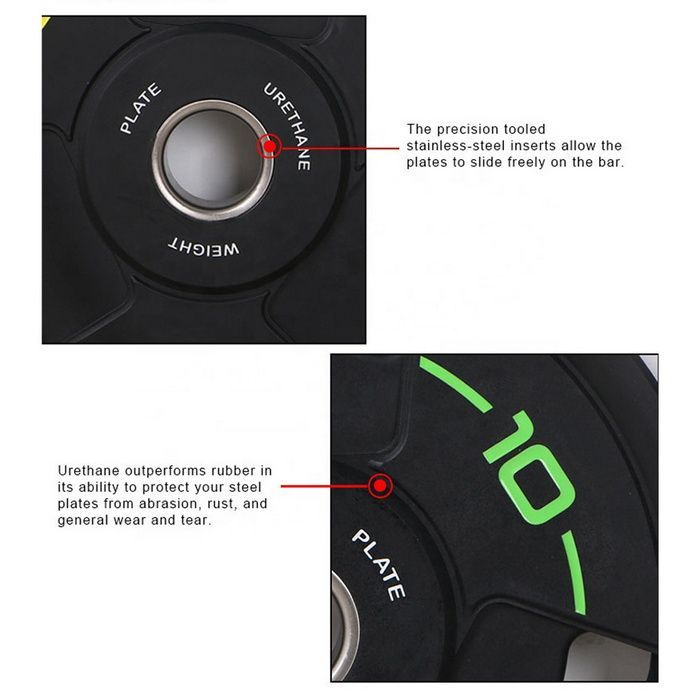 Диск олимпийский Oxide Fitness OWP02 D50мм полиуретановый, с 3-мя хватами, черный 2,5кг.