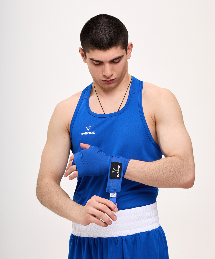 Фотографии Бинт боксерский COBRA, хлопок/нейлон, синий, 3,5 м