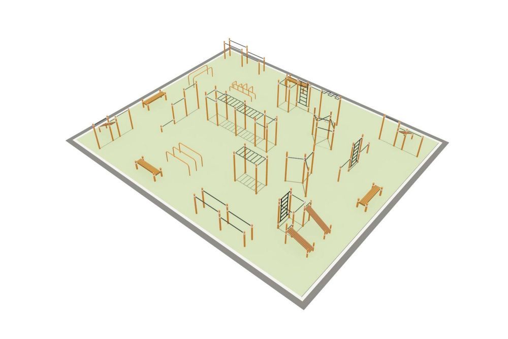 Фотографии Парковая площадка для Воркаут и WRK Pioner A16460