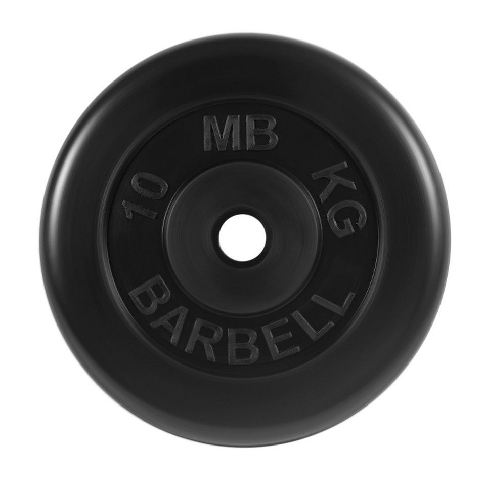 Фото Диск обрезиненный d31мм MB Barbell MB-PltB31-10 10 кг черный