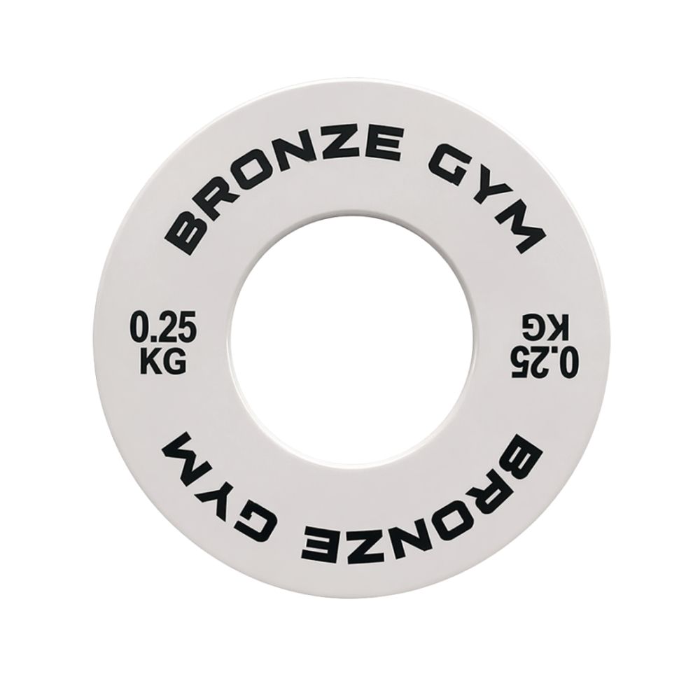 Фото Диск калиброванный BRONZE GYM для пауэрлифтинга белый 0,25 кг