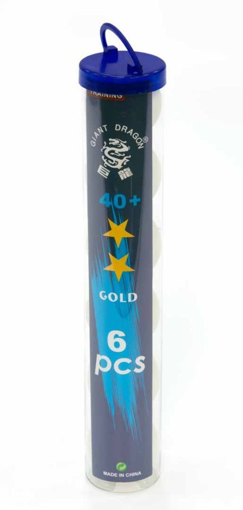 Фото Мячи Dragon Training Gold 2* New (6 шт, бел.) в тубусе