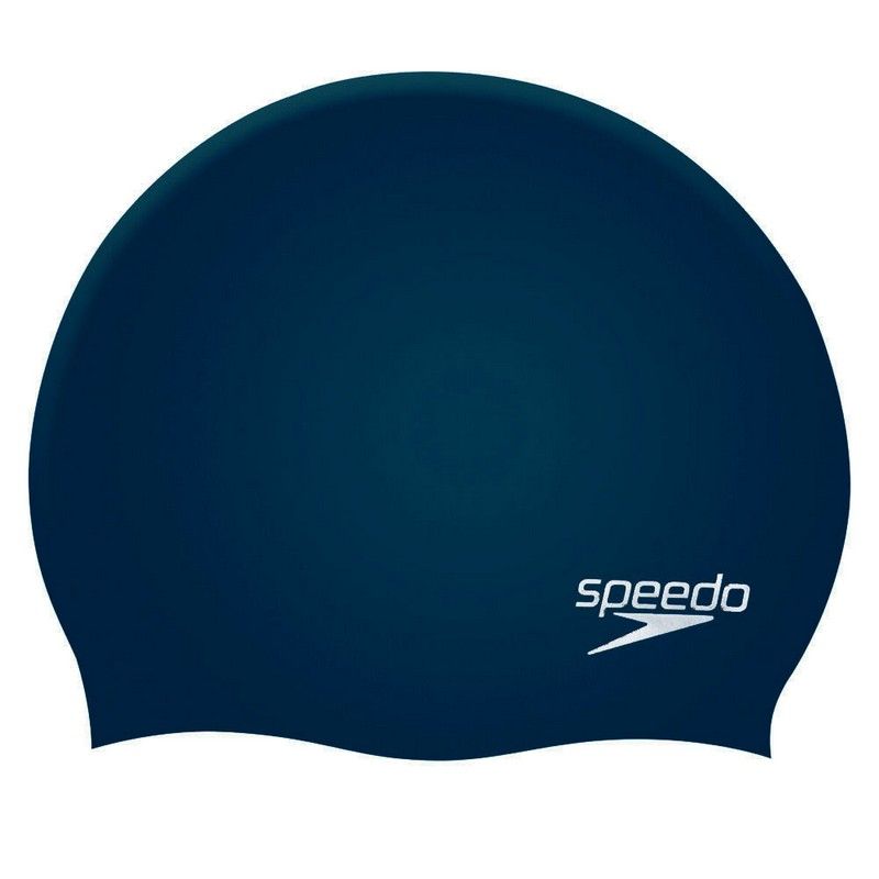 Фотографии Шапочка для плавания Speedo Plain Flat Silicone Cap 8-709910011 темно-синий