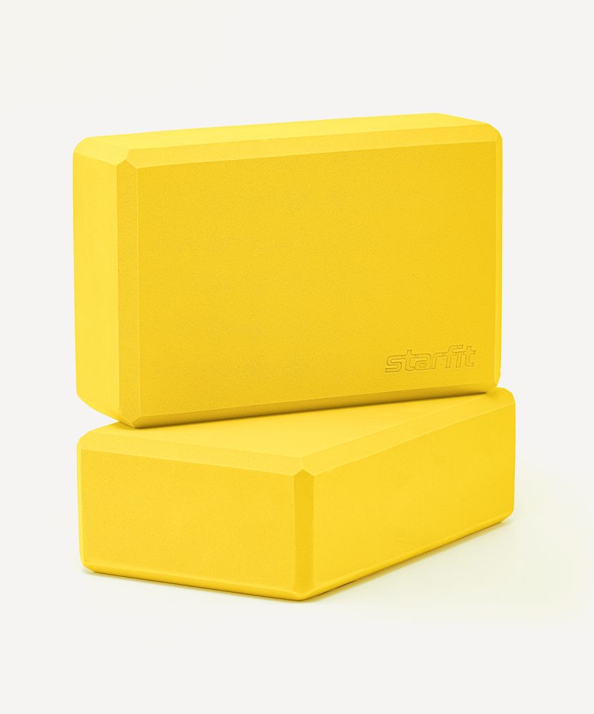 Фото Блок для йоги YB-200 EVA, желтый, пара