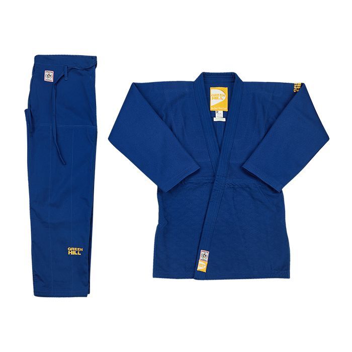 Фотографии Кимоно дзюдо Green Hill Professional gold IJF approved JSPT-10362, синее