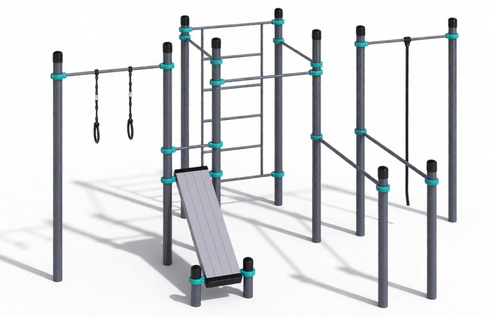 Фото Рукоход, шведская стенка, турники и скамья для пресса Pioner A2495826