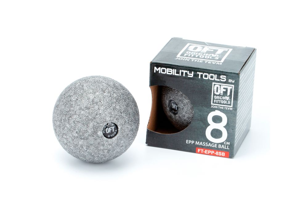 Шар массажный одинарный 8 см серый