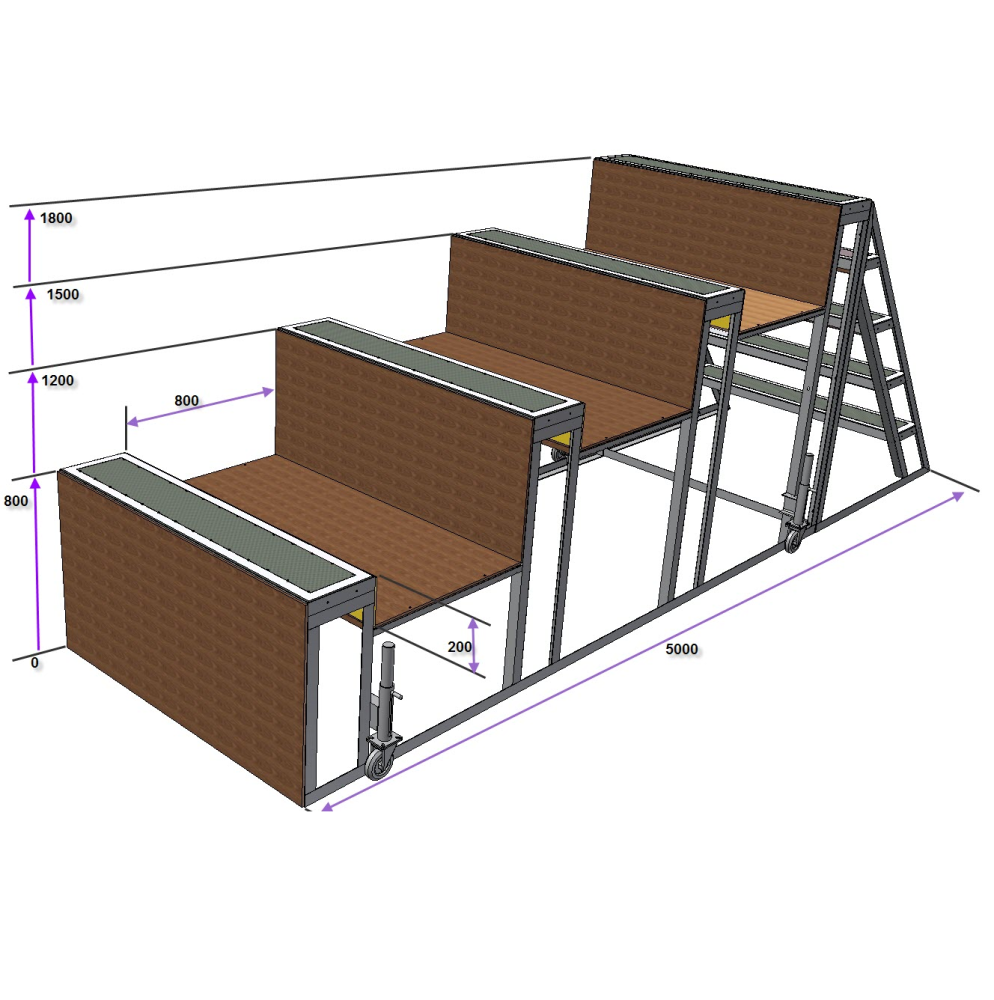 Фотографии Комплект для ППС (лестница разрушенная спортивная, лабиринт, тоннель, бум спортивный и мост подвесной спортивный)